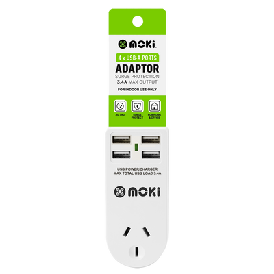 Moki Power Adaptor + USB-A