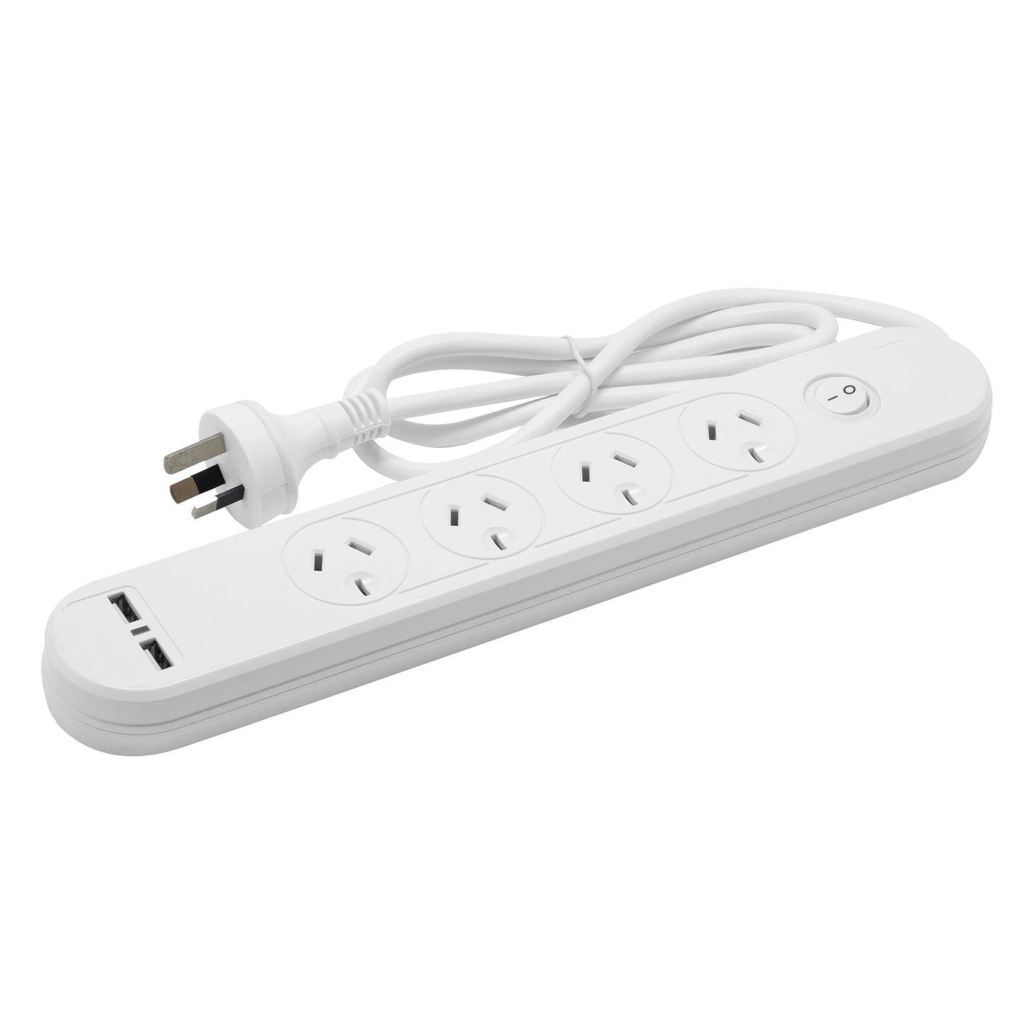 Moki Powerboard - 4 Socket + 2 USB-A + 1 Switch