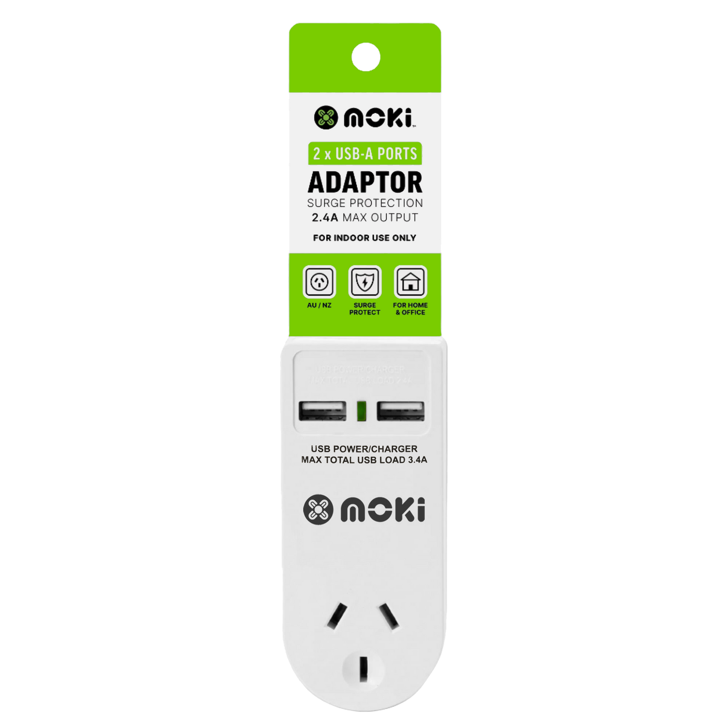 Moki Power Adaptor + USB-A