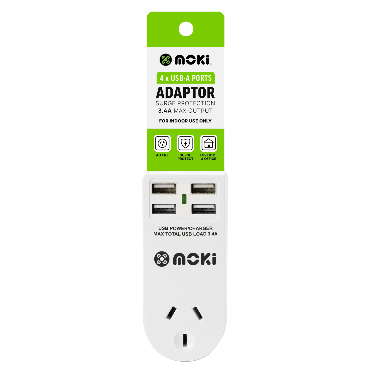 Moki Power Adaptor + USB-A