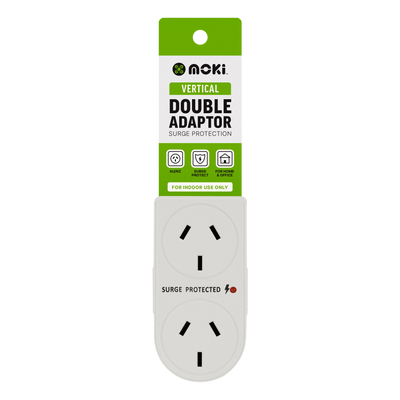 Moki Double Adaptor - Vertical + Surge Protection