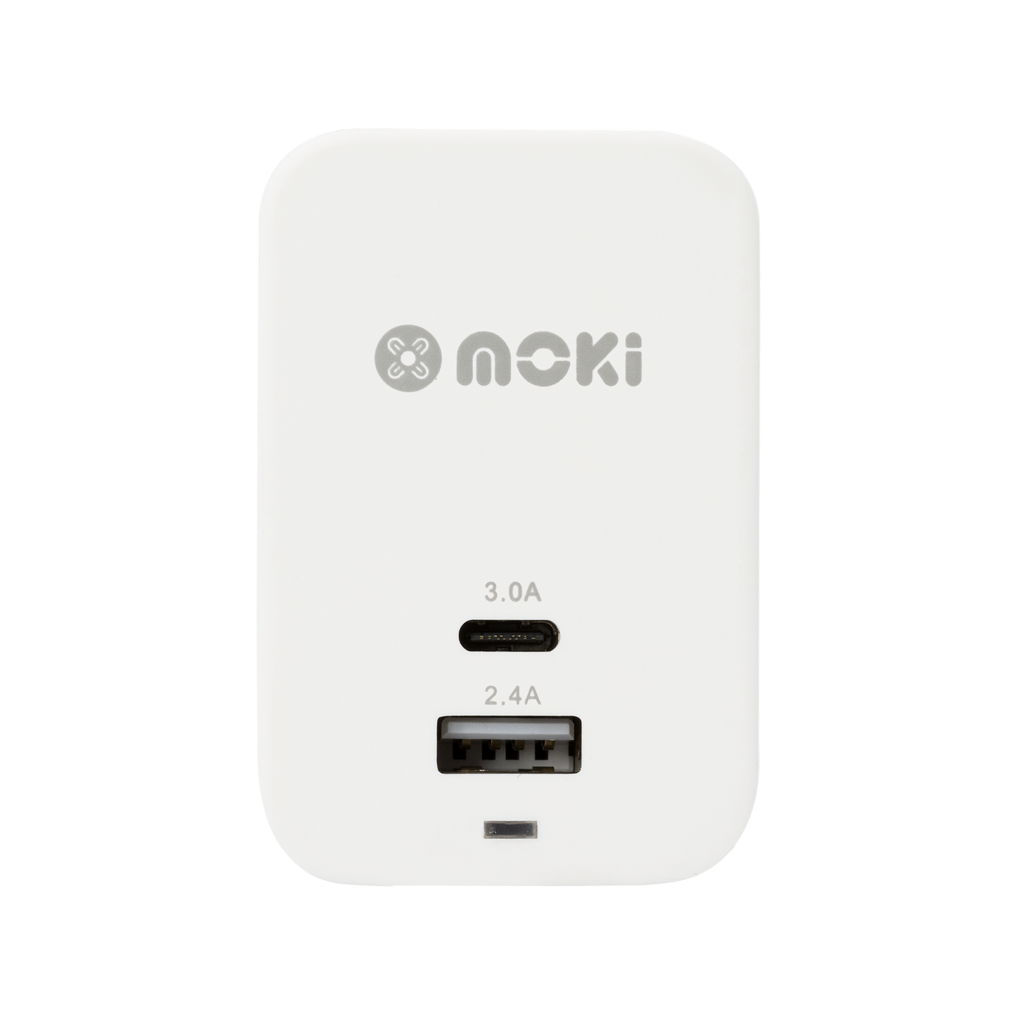 Wall Charger Plus - USB + Type-C - White