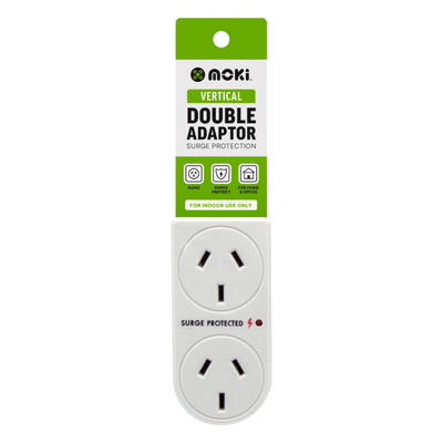 Moki Double Adaptor - Vertical + Surge Protection