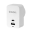 Wall Charger Plus - USB + Type-C - White